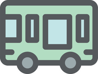 ミニミニカラーアイコン　バス