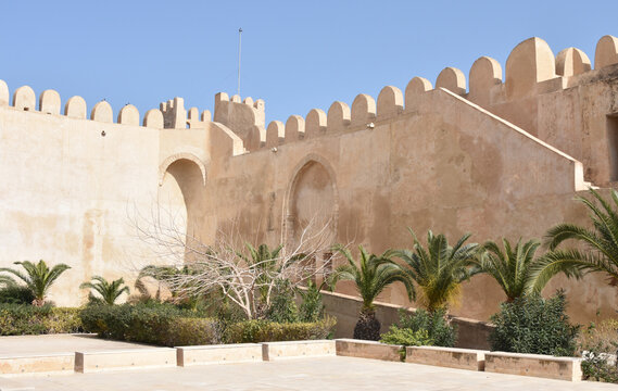 Sousse Kasbah Courtyard Detail, Medium Wide Shot