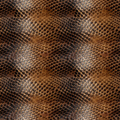 Brown snake skin, detailed, seamless pixel perfect pattern texture.