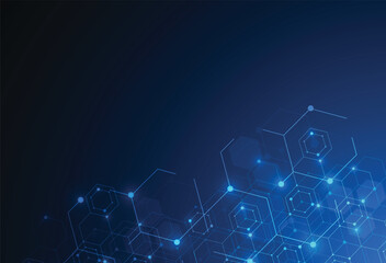 Abstract digital background with technology circuit board texture. Electronic motherboard illustration. Communication and engineering concept. Vector illustration