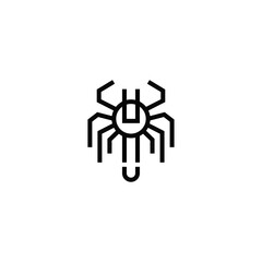 Spider and wrench logo design combination.