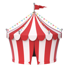 Circus tent on white background 3d rendering © koya979