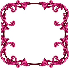 Decorative vintage frame for invitations, frames, menus, labels and websites. Elegant vector element Eastern style, place for text. Thai traditional.