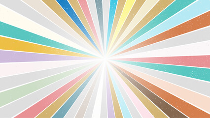 retro starburst or sunburst background vector pattern with a vintage color. Abstract vintage sunlight. Star burst sun beam vector illustration