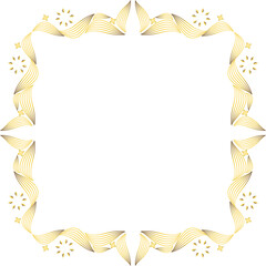 Abstract luxury golden floral ornament 