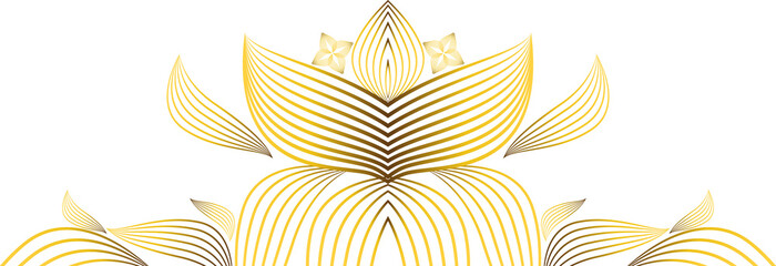 Abstract luxury golden floral ornament 