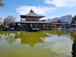 Obraz premium pavilion at the lake