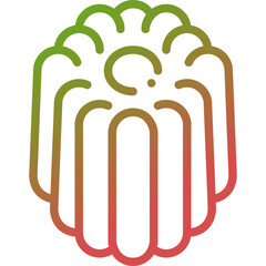 canele gradient line icon