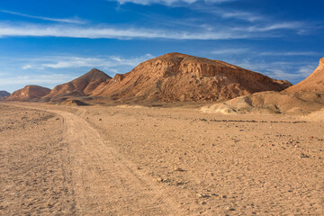 Fototapeta na wymiar Desert landscape in Marsa Alam region, Egypt