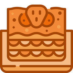 millefeuille two tone icon