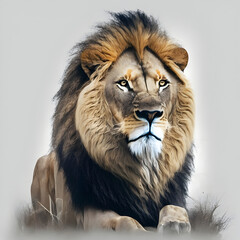 The King of the Jungle with clean background