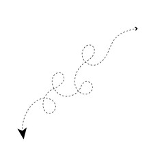 Abstract Arrow Dashed Line