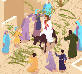 Palm Sunday Christ Illustration