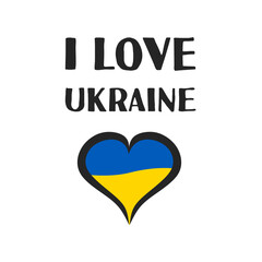 i love ukraine - t-shirt design, print, sticker, vector