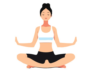 Fototapeta premium woman doing yoga