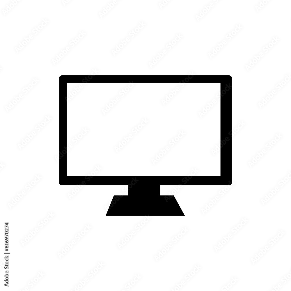 Poster monitor vector icon simple illustration on white background..eps