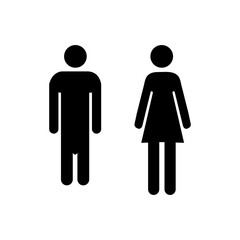 Men women sign illustration, Toilet Restroom Sign. International sign for Restroom on white background.eps