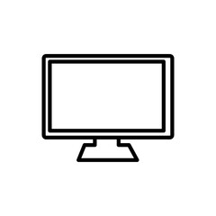monitor vector icon simple illustration on white background. 