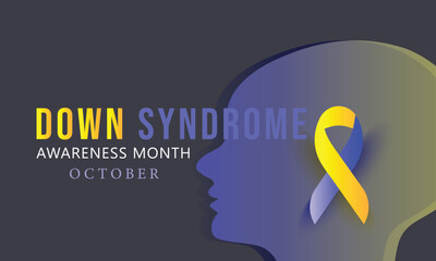 Down Syndrome awareness month. background, banner, card, poster, template. Vector illustration.