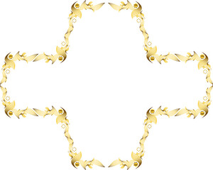 Abstract luxury golden floral ornament 