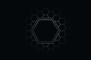 grey hexagon technology cyberspace abstract vector background. Modern technology business background. futuristic tech background.