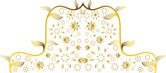 Abstract luxury golden floral ornament 