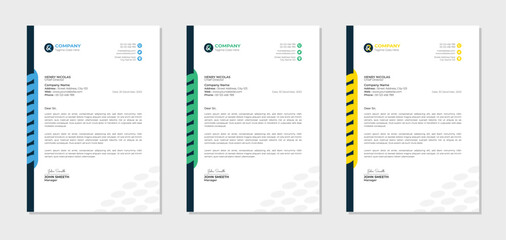 Professional corporate business letterhead template design
