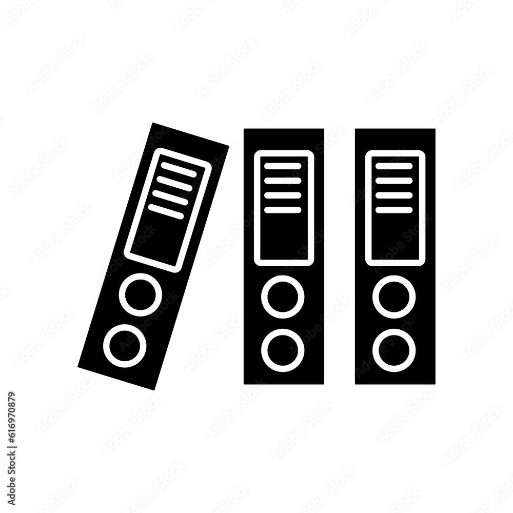 Poster binder icon design template glyph, binder icon notebook element. binder icon notebook illustration o