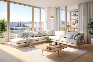 Obraz na płótnie Canvas beautiful apartment, interior,Generative AI