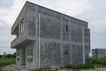 Common unfinished building in rural areas in southern China