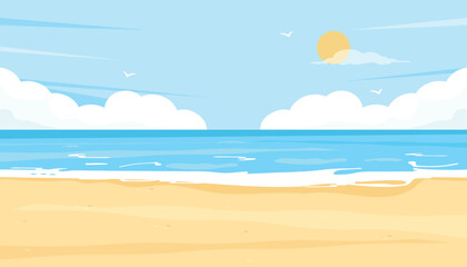 Tropical summer beach background. 