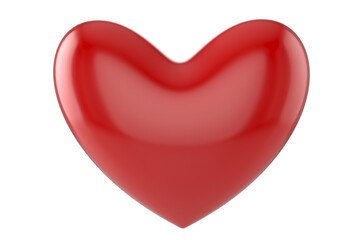 red heart isolated on transparent background