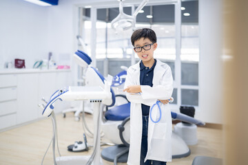 Little Asian doctor dentist