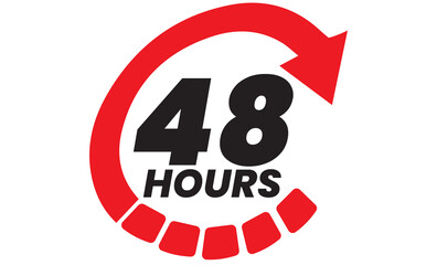 48 Hours icon on transparent background
