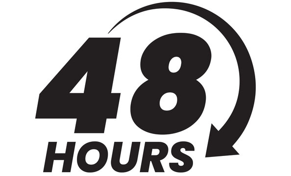 48 Hours icon on transparent background