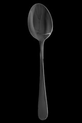 Coffee Spoon stainless steel isolated on black background