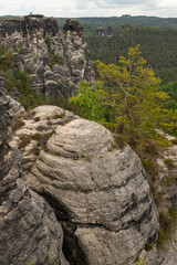 Sandsteinfelsen an der Bastei, Sächsische Schweiz, Deutschland