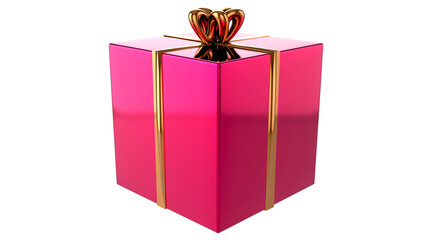 gift box with ribbon on transparent background