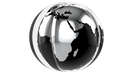 illustration of a globe on transparent background