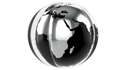 illustration of a globe on transparent background