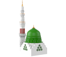 Mosque - Masjid Nabawi (PBUH) on Transparent Background