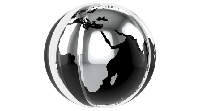 illustration of a globe on transparent background