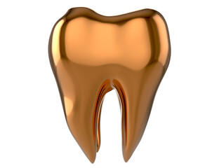 tooth isolated on transparent background