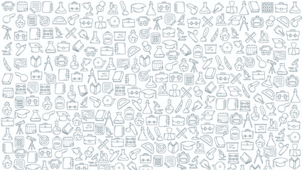 education doodle line icon background. school education doodle line icon background © Gunel