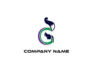 Obraz premium G letter Modern abstract Creative digital animal logo. vector illustration logo. modern style logo in shape a template Mode flat logo.