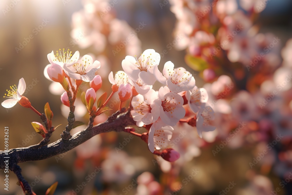 Poster spring morning. generated by ai.