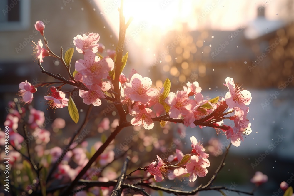 Poster spring morning. generated by ai.