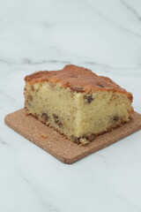 a slice of sponge cake