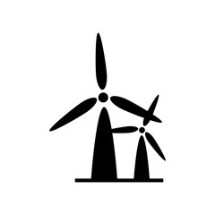 wind power icon isolated on white background