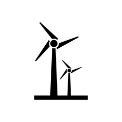 wind power icon isolated on white background